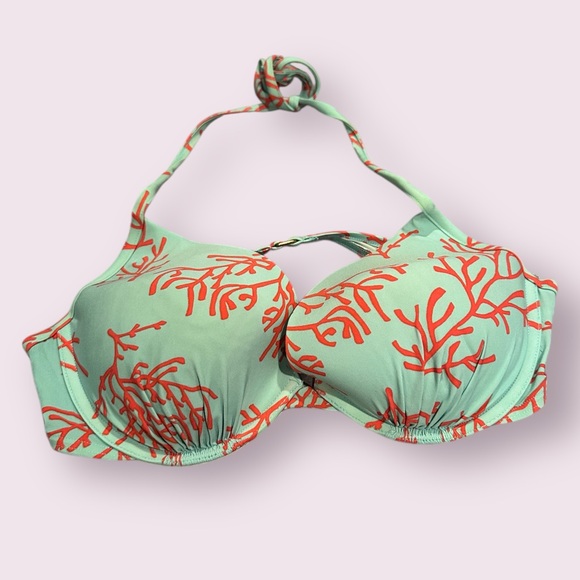 Women's Victoria's Secret Coral Print Bikini 36C and Medium - Picture 6 of 16